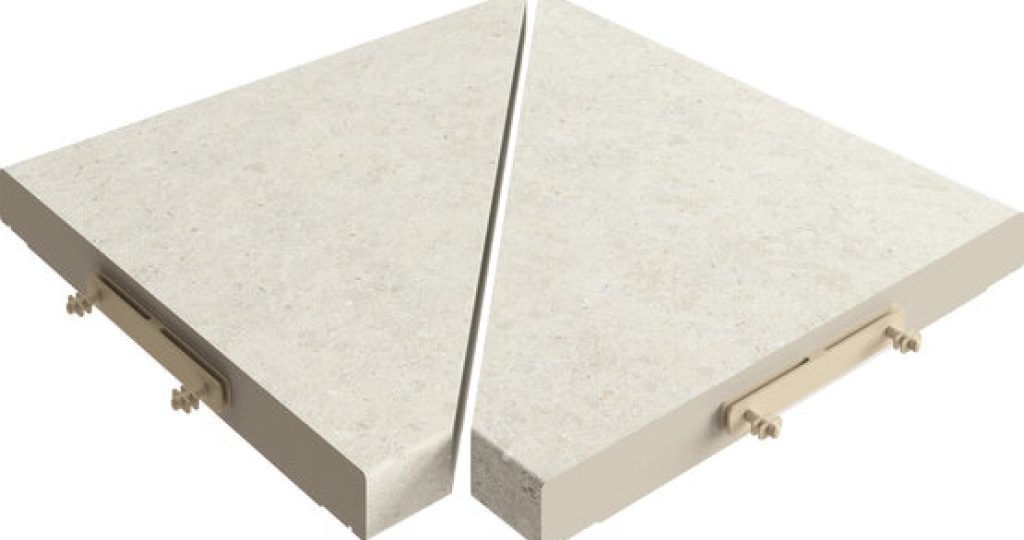 Par Angulo Rejilla Modular Kyoto White 30x30